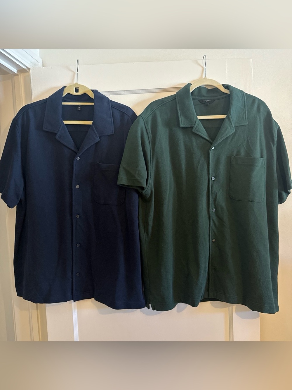Banana Republic Camp Collar Polo - Navy & Forest Green